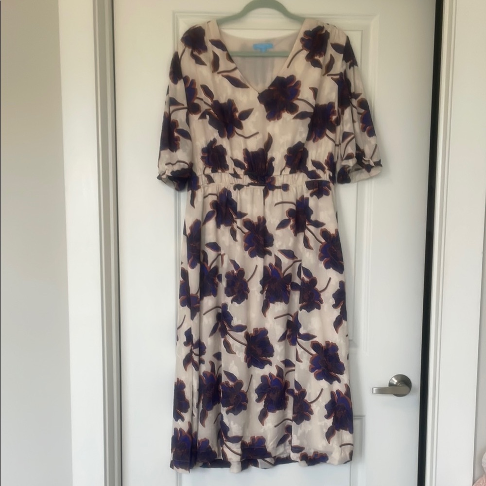 Elegant Floral V-Neck Dress